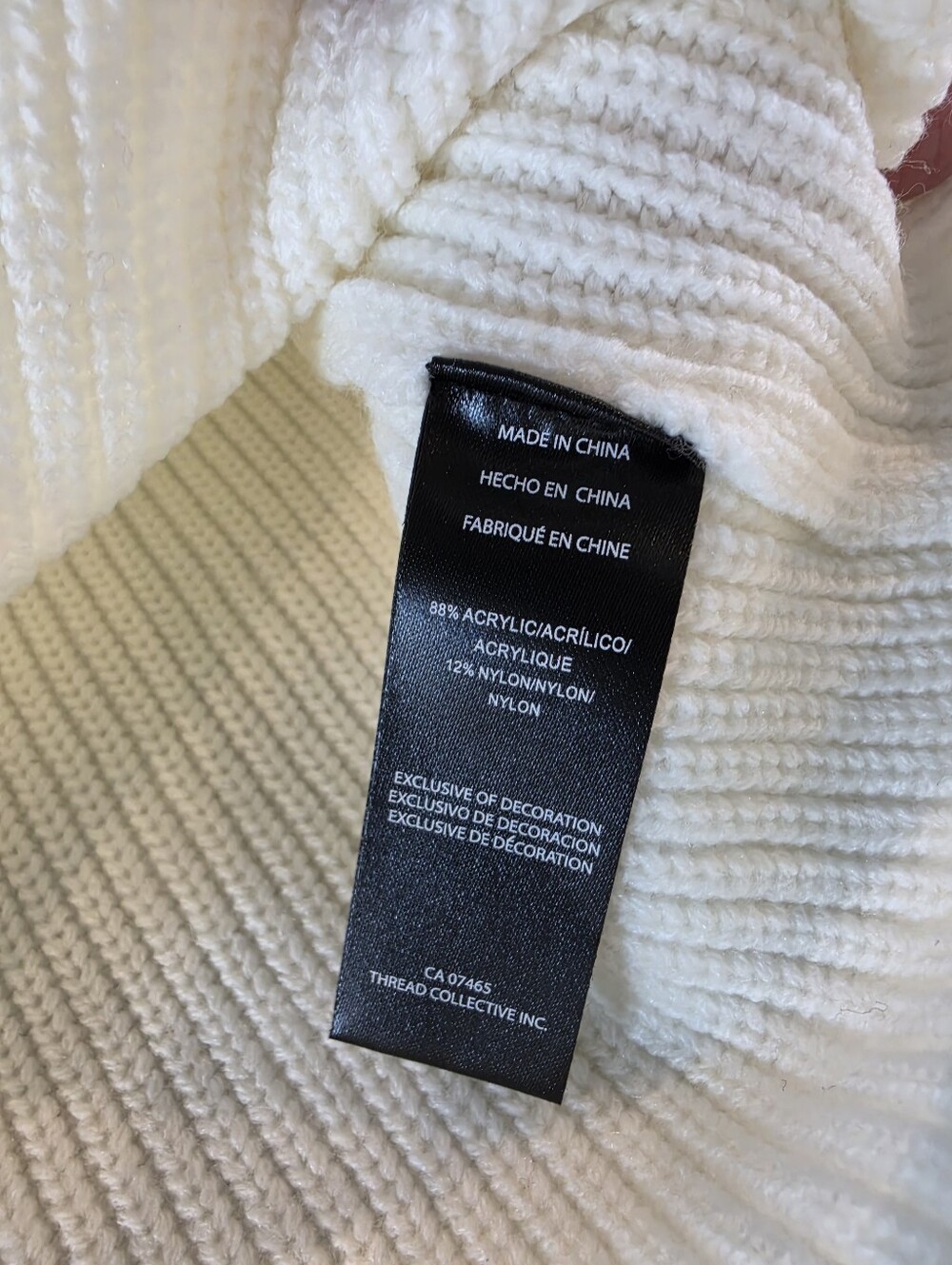 Bebe Colorblock Ribbed Logo Sweater Pink Cream Camel NWT - Picture 4 of 6